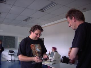 Grauw / TNI playing with fMSX PSP
