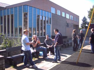 ...many ventured outside...