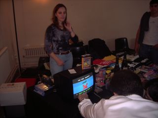 Matra booth - now with added cuddly females!