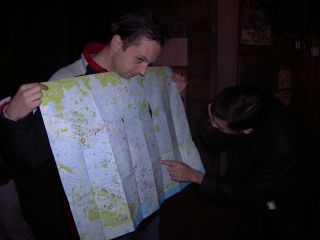 'You are here - we are not'